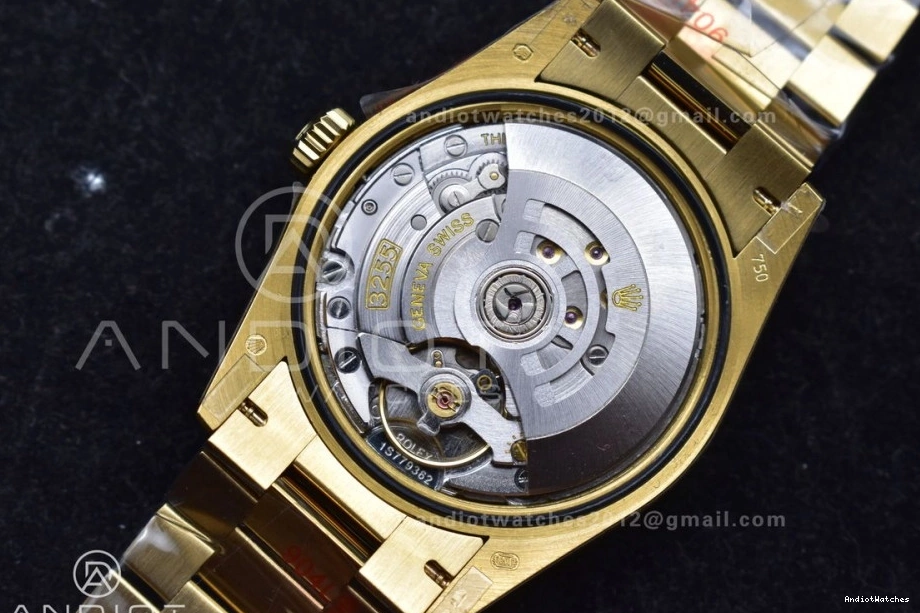 Diamond with Steel YG V5 Dial Bracelet vr3255 36 Grey 698 on 904L Square Edition Sophisticated DayDate Best Weight) QF President (Gain 0213